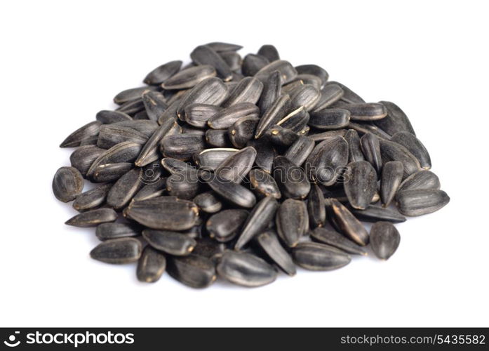 Sunflower seeds isolated on white background