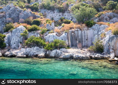 Sunken City Kekova, Antalya, Turkey