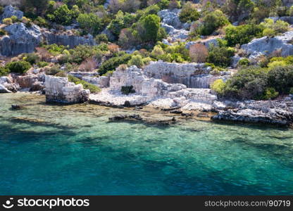 Sunken City Kekova, Antalya, Turkey