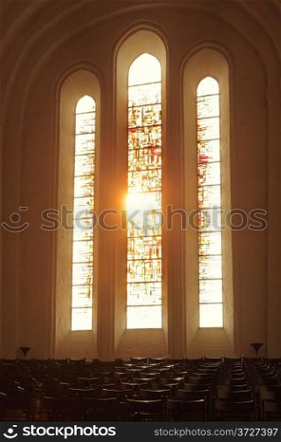 Sunlight going through church windows