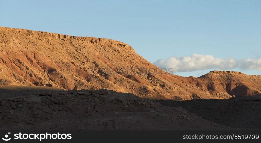 Sunlight on the Atlas Mountains, Ouarzazate, Morocco