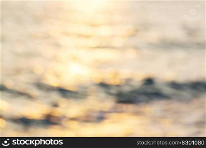 Sunny bokeh on water background