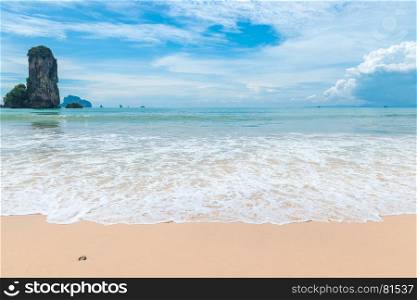 sunny day at the resort of Tayland, Krabi province, sea view
