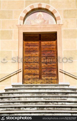 sunny daY italy church tradate varese the old door entrance and mosaic