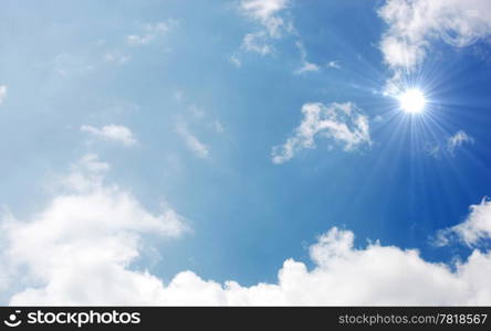 Sunny sky background.