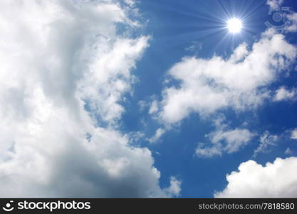 Sunny sky background.