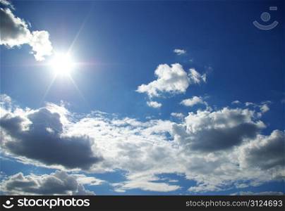 sunny sky background whith clouds