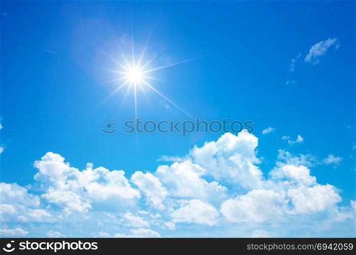 sunny sky background whith clouds