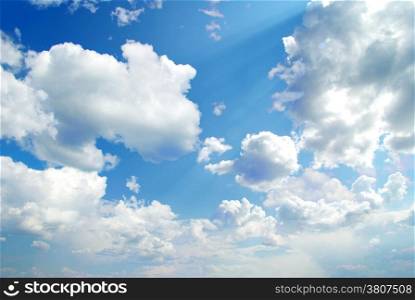 sunny sky background with tiny clouds