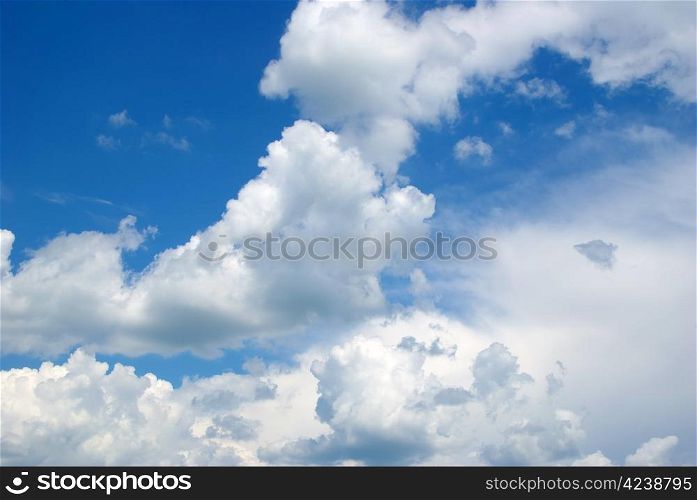 sunny sky background with tiny clouds