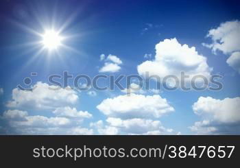 Sunny sky with clouds - 1080p time lapse footage