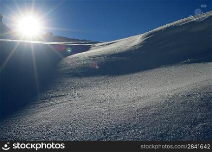 Sunny snowscape