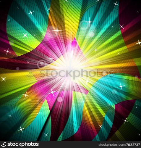 Sunrays Background Indicating Multicolored Radiance And Colours