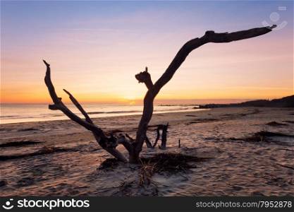 Sunrise at Folly Beach, James Island, South Carolina, USA