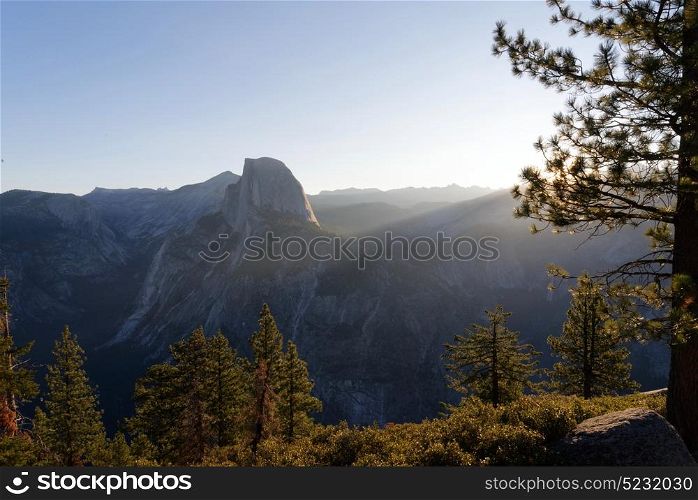 Sunrise at Half Dome in Yosemite National Park