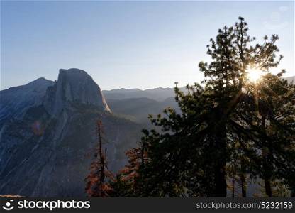 Sunrise at Half Dome in Yosemite National Park