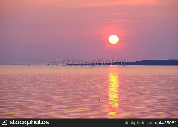Sunrise at Lake Huron, MI, USA