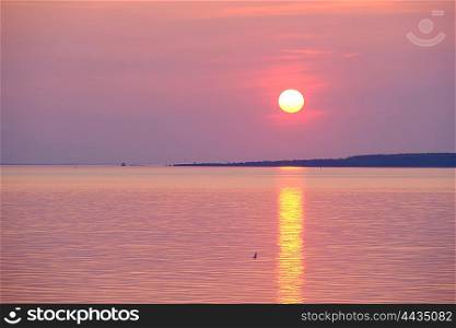 Sunrise at Lake Huron, MI, USA