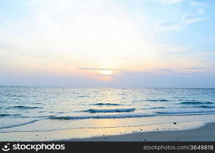 sunrise at sea on beach