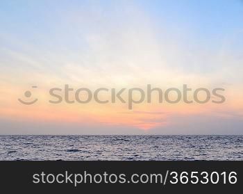 sunrise at sea on beach