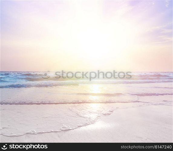 sunrise at sea. sunrise at sea on beach