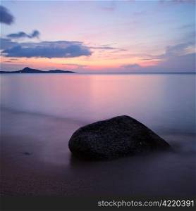 Sunrise at tropical beach, Koh Samui Island, Thailand