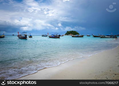 Sunrise beach paradise in Koh Lipe, Thailand. Tropical beach in Koh Lipe, Thailand