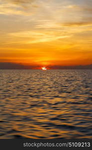 sunrise boat and sea in thailand kho tao bay coastline south china sea