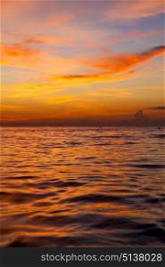 sunrise boat and sea in thailand kho tao bay coastline south china sea