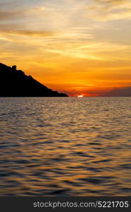 sunrise boat and sea in thailand kho tao bay coastline south china sea