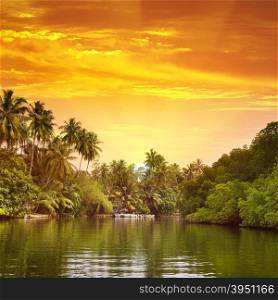 Sunrise in picturesque lagoon