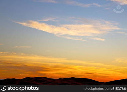 sunrise in the colored sky white soft clouds and abstract background