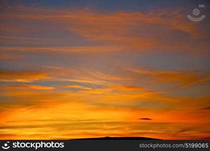 sunrise in the colored sky white soft clouds and abstract background