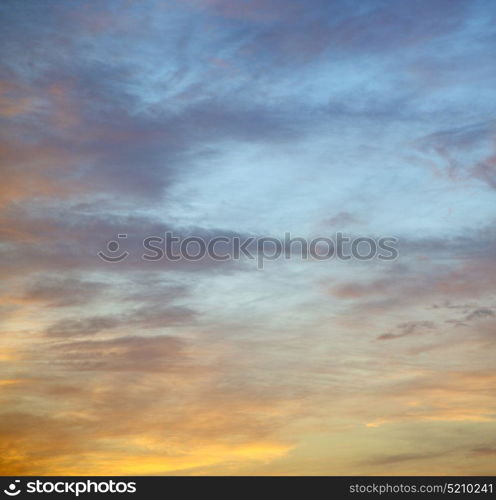 sunrise in the colored sky white soft clouds and abstract background