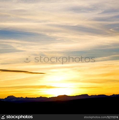 sunrise in the colored sky white soft clouds and abstract background