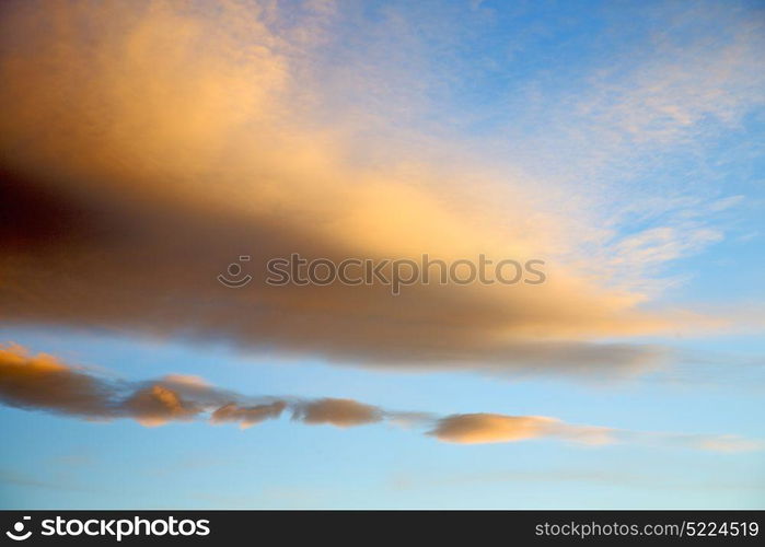 sunrise in the colored sky white soft clouds and abstract background