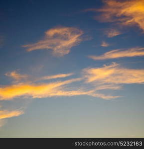 sunrise in the colored sky white soft clouds and abstract background