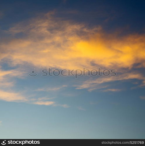 sunrise in the colored sky white soft clouds and abstract background