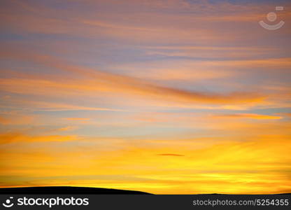 sunrise in the colored sky white soft clouds and abstract background