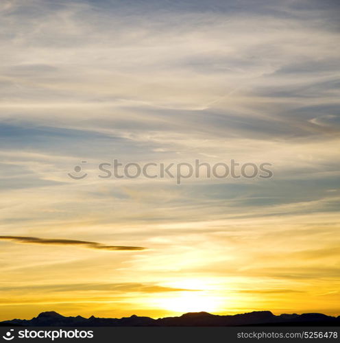 sunrise in the colored sky white soft clouds and abstract background