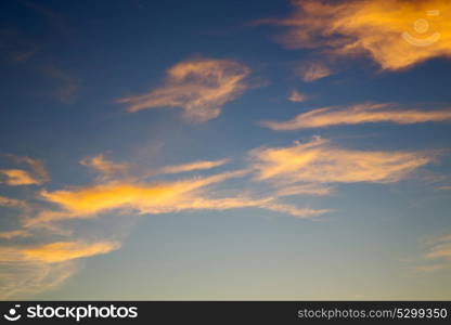 sunrise in the colored sky white soft clouds and abstract background