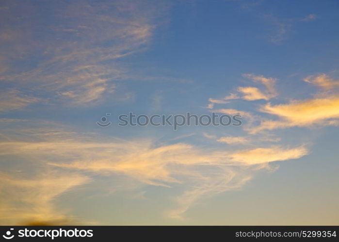 sunrise in the colored sky white soft clouds and abstract background