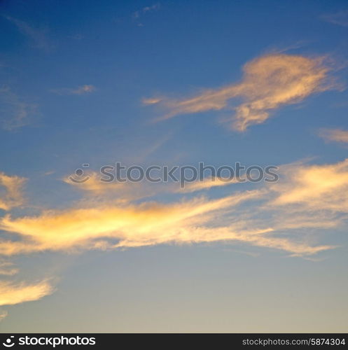 sunrise in the colored sky white soft clouds and abstract background