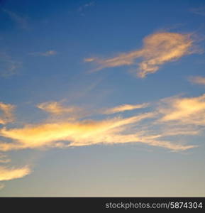 sunrise in the colored sky white soft clouds and abstract background