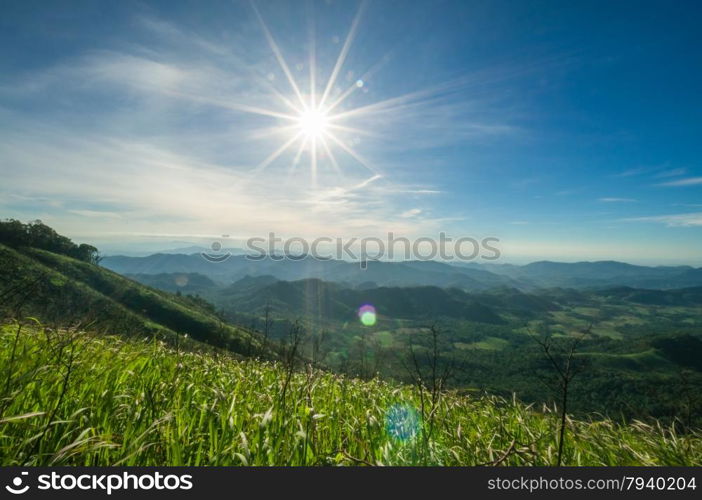 sunrise in the mountains landscape