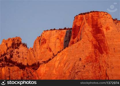 Sunrise in the Zion Mountains