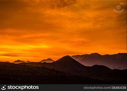 sunrise over colorado rocky mountains