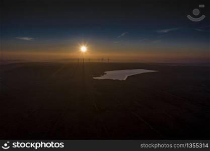 Sunrise over Ovenden Moor Wind Farm, West Yorkshire