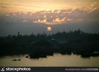 Sunrise over the Danang River, Vietnam