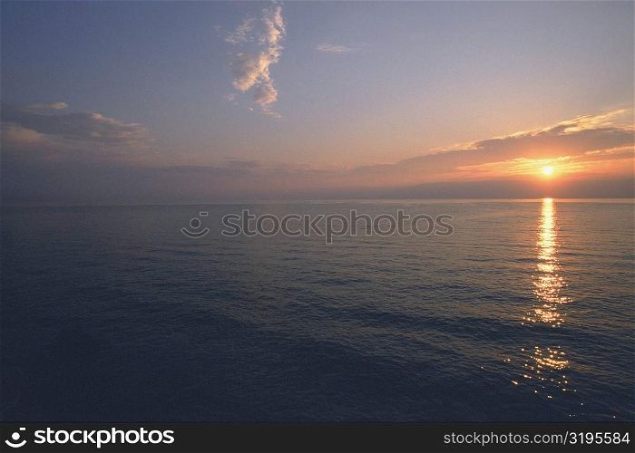 Sunrise over the sea, Galilee, Israel
